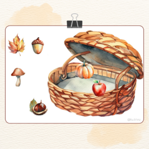 imprimible gratuito de cesta de otoño